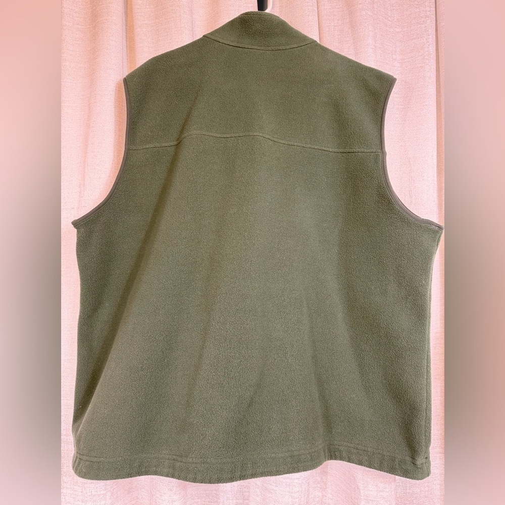 L.L. Bean Men’s Polartec Fleece Vest XXL Regular Green Full Zip Outdoor - Picture 6 of 11